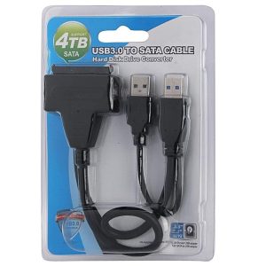 USB3.0 Easy Drive Cable to SATA Cable SATA Data Cable For 2.5 & 3.5 Inch SSD SATA Hard Disk support 4TB Hard Disk with power