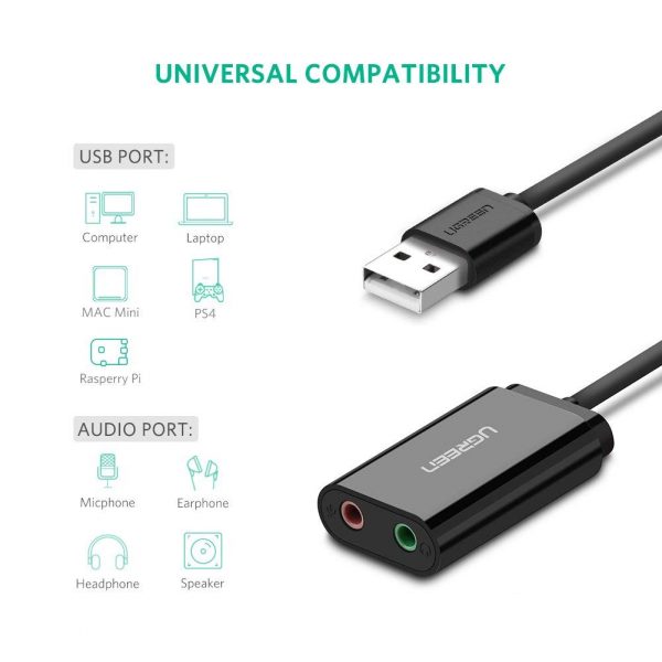 VENTION CDRBB USB 2.0 External Stereo Sound Adapter with Volume Control - Image 2