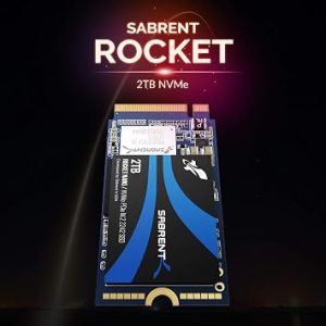 SABRENT SSD 2TB, M.2 SSD 2TB, NVMe 2TB PCIe M.2 2242, Internal SSD Speed up to 2500MB, DRAMless Power Consumption, High Performance SSDSB-1342-2TB