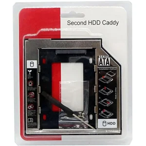 Laptop DVD to 2nd SSD/HDD Caddy Hard Drive Enclosures 12.7mm-Black