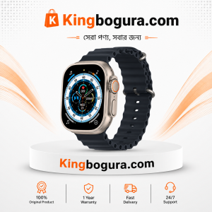 S9 Ultra Smartwatch with 3 Straps – Black Color