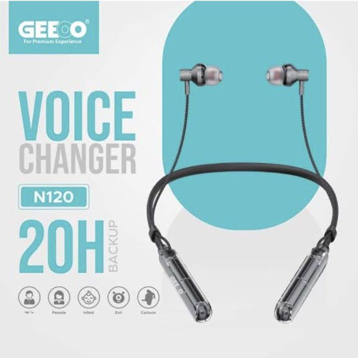 N120 Voice Changer Wireless Neckband With ENC