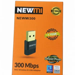 NEWMi 300Mbps Mini Wireless USB WiFi Adapter 802.11n Nano USB LAN Card for Laptop PC (Plug & Play)