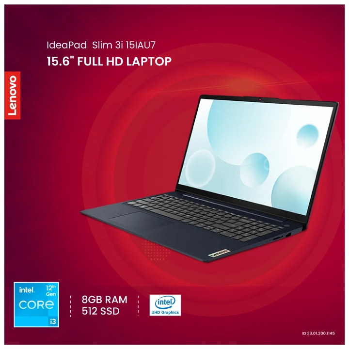 Lenovo IdeaPad Slim 3 15IAU7 Intel Core i3 1215U 8GB RAM, 512GB SSD 15.6 Inch FHD Display Abyss Blue Laptop - Image 4