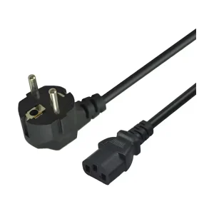Many 2-Pin 1.5 Meter Black Desktop Power Cable # MTS-0019